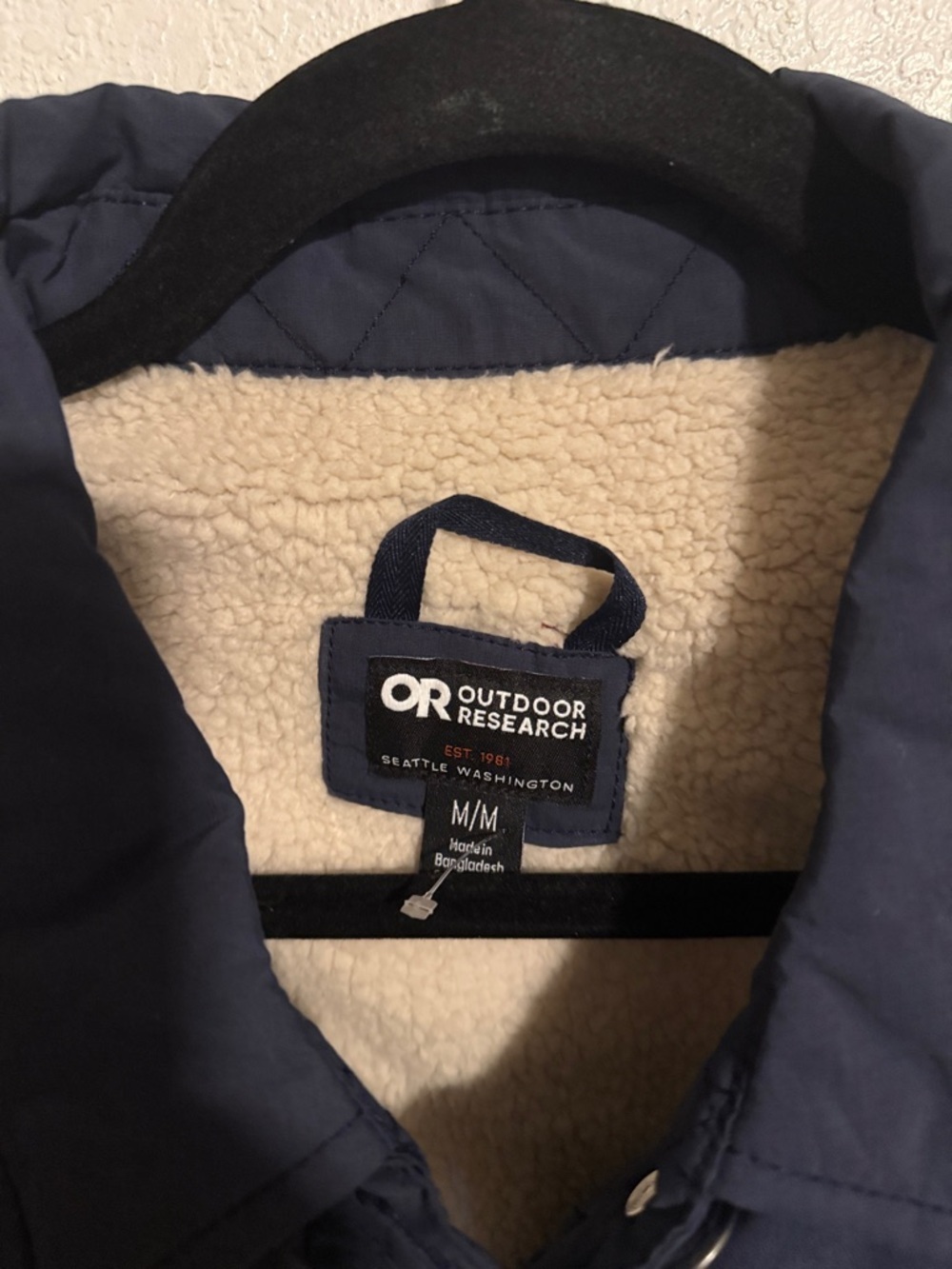 Outdoor Research Naval Blue Lined Chore Coat Water Resistant Size Medium NWT - Picture 3 of 10